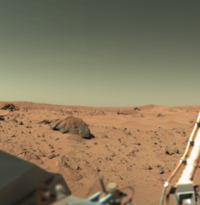 Mars surface, photo taken by the Viking Lander 1 on February 11, 1978