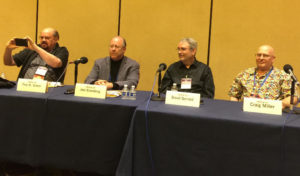 David Gerrold and others answering questions at LOSCON 43