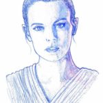 Rey as sketched by Kenlon Clark