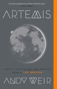 Artemis paperback cover, interview with Andy Weir on Recursor.TV
