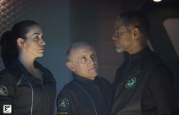 Indie sci-fi film 5th Passenger, on the set with the cast, from interview with Morgan Lariah on Recursor.TV